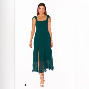 Show Me Your Mumu Claire Midi Dress Emerald